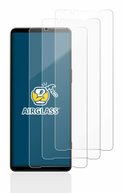 Image de l'appareil Sony Xperia 1 V avec une grande variété de protections d'écran.