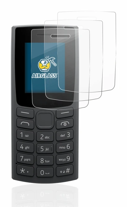 Image de l'appareil Nokia 110 (2023) avec une grande variété de protections d'écran.