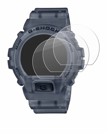 Image de l'appareil Casio G-Shock DW-6900 avec une grande variété de protections d'écran.