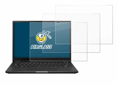 Image de l'appareil ASUS ROG Flow X13 2023 avec une grande variété de protections d'écran.