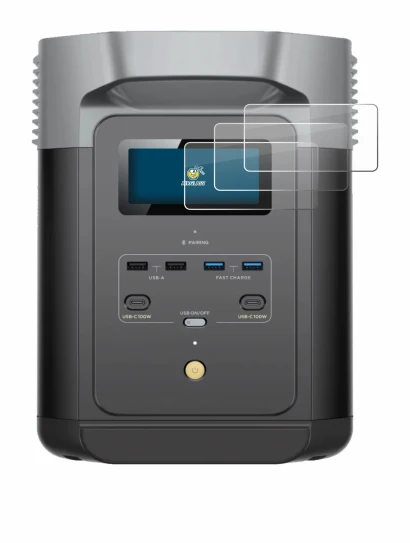 Image de l'appareil EcoFlow DELTA 2 avec une grande variété de protections d'écran.