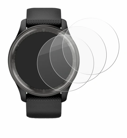 Image de l'appareil Garmin Vivomove Trend avec une grande variété de protections d'écran.