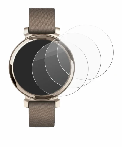 Image de l'appareil Garmin Lily 2 avec une grande variété de protections d'écran.
