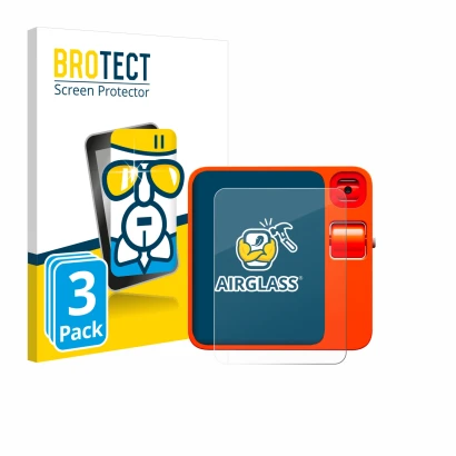 Face avant d’un emballage produit avec le logo de la marque BROTECT. À côté, l’appareil rabbit r1 est représenté avec la prote