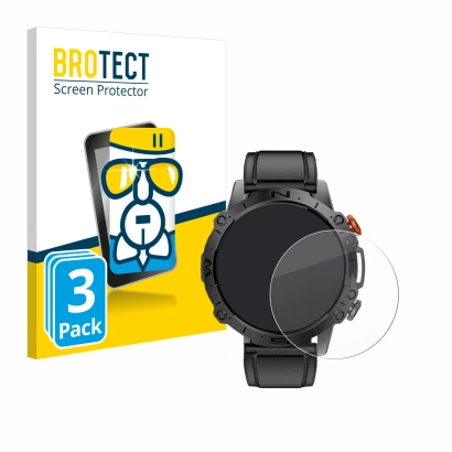 Face avant d’un emballage produit avec le logo de la marque BROTECT. À côté, l’appareil LIGE DFA-ST19 1.43" est représenté ave