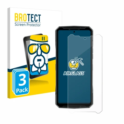 Face avant d’un emballage produit avec le logo de la marque BROTECT. À côté, l’appareil Doogee DK10 est représenté avec la pro