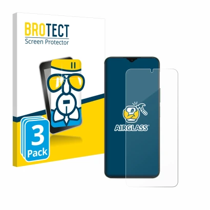 Face avant d’un emballage produit avec le logo de la marque BROTECT. À côté, l’appareil Honor X6b est représenté avec la prote