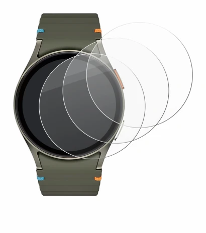 Image de l'appareil Samsung Galaxy Watch 7 (40 mm) avec une grande variété de protections d'écran.