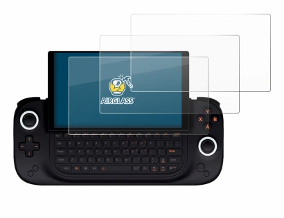 Image de l'appareil Ayaneo Slide avec une grande variété de protections d'écran.