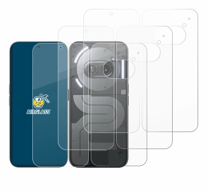 Image de l'appareil Nothing Phone (2a) Plus (Avant+Arrière) avec une grande variété de protections d'écran.