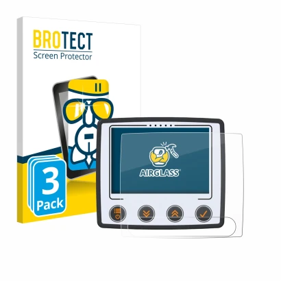 Face avant d’un emballage produit avec le logo de la marque BROTECT. À côté, l’appareil Skytraxx 5 Mini est représenté avec la