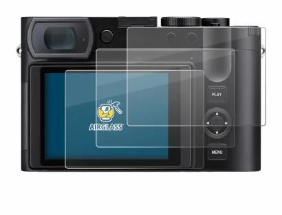 Image de l'appareil Leica Q3 43 avec une grande variété de protections d'écran.