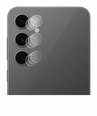 Image de l'appareil Samsung Galaxy S24 FE (Caméra UNIQUEMENT) avec une grande variété de protections d'écran.