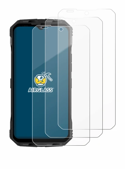 Image de l'appareil Doogee V Max Plus avec une grande variété de protections d'écran.