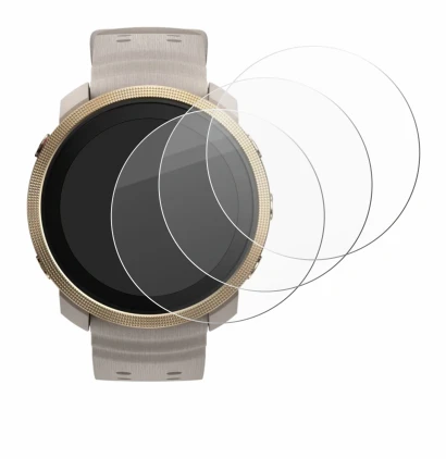 Image de l'appareil Polar Vantage M3 avec une grande variété de protections d'écran.