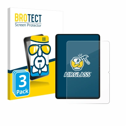 Face avant d’un emballage produit avec le logo de la marque BROTECT. À côté, l’appareil Xiaomi Pad 7 est représenté avec la pr