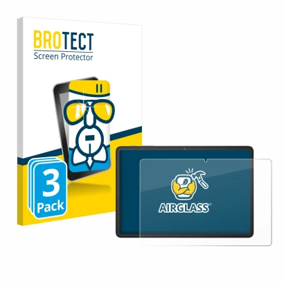 Face avant d’un emballage produit avec le logo de la marque BROTECT. À côté, l’appareil Blackview Tab 60 10.1" est représenté 