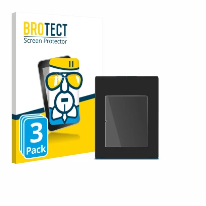 Face avant d’un emballage produit avec le logo de la marque BROTECT. À côté, l’appareil Lenovo Yoga Slim 9i Gen 10 14" est rep