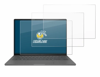 Image de l'appareil ASUS ZenBook A14 UX3407 avec une grande variété de protections d'écran.