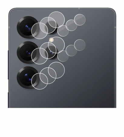 Image de l'appareil Samsung Galaxy S25 Ultra (Caméra UNIQUEMENT) avec une grande variété de protections d'écran.