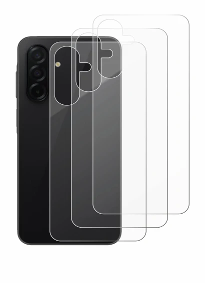 Image de l'appareil Samsung Galaxy A26 5G (Arrière) avec une grande variété de protections d'écran.