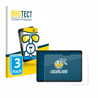 Face avant d’un emballage produit avec le logo de la marque BROTECT. À côté, l’appareil Microsoft Surface Pro 12 est représent