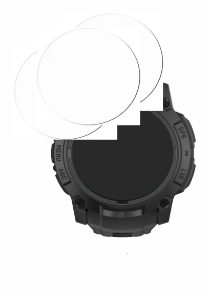 Image de l'appareil Garmin Instinct 3 Tactical AMOLED Edition (50 mm) avec une grande variété de protections d'écran.