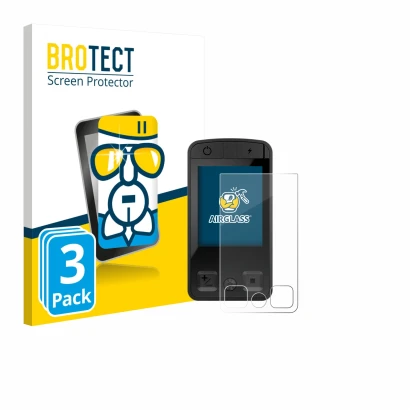 Face avant d’un emballage produit avec le logo de la marque BROTECT. À côté, l’appareil Bosch Kiox 400C est représenté avec la