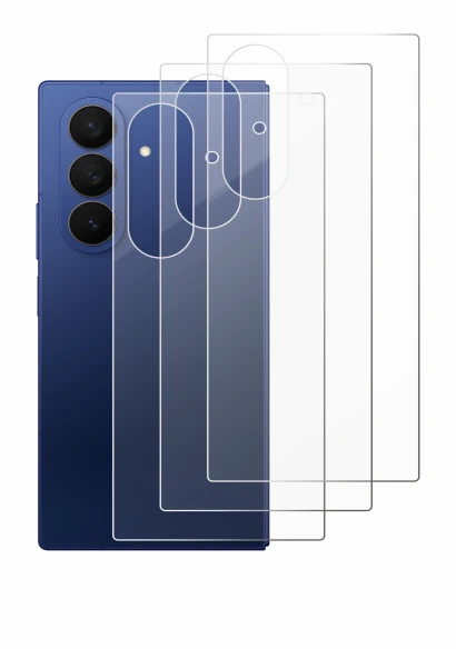 Image de l'appareil Samsung Galaxy Z Fold 7 (Arrière) avec une grande variété de protections d'écran.