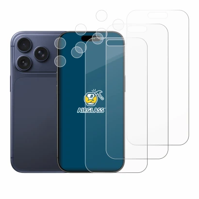 Image de l'appareil Apple iPhone 17 Pro (Avant+Caméra) avec une grande variété de protections d'écran.