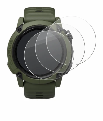 Image de l'appareil Coros NOMAD avec une grande variété de protections d'écran.