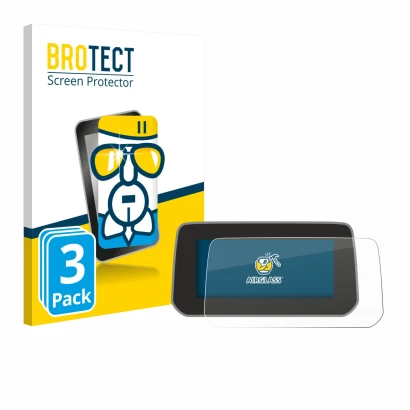 Face avant d’un emballage produit avec le logo de la marque BROTECT. À côté, l’appareil Mazda CX-5 2020 est représenté avec la