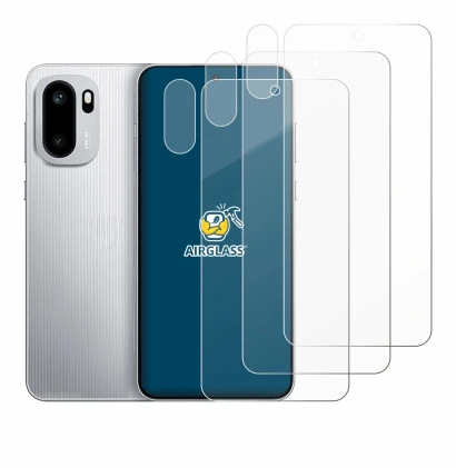 Image de l'appareil OnePlus 15R (Avant+Caméra) avec une grande variété de protections d'écran.