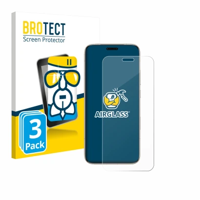 Face avant d’un emballage produit avec le logo de la marque BROTECT. À côté, l’appareil Honor Magic 8 Pro est représenté avec 