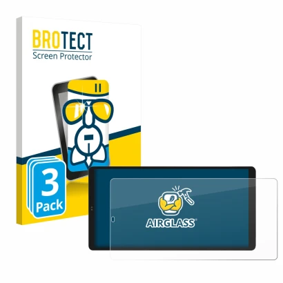 Face avant d’un emballage produit avec le logo de la marque BROTECT. À côté, l’appareil Shelly Wall Display X2i est représenté