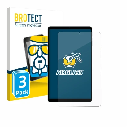 Face avant d’un emballage produit avec le logo de la marque BROTECT. À côté, l’appareil Teclast T50 Mini est représenté avec l