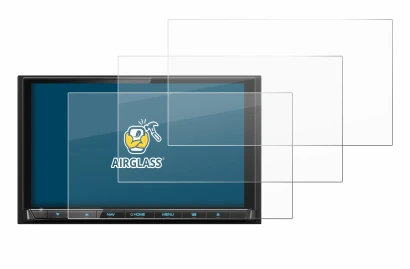 Image de l'appareil Kenwood DNX9190DABS avec une grande variété de protections d'écran.