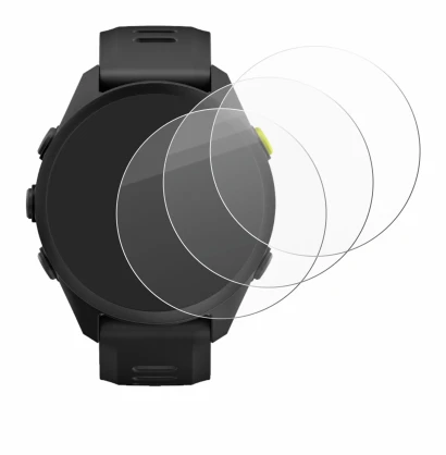 Image de l'appareil Garmin Forerunner 70 avec une grande variété de protections d'écran.