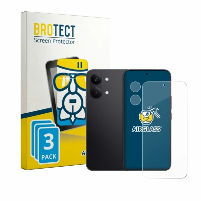 Face avant d’un emballage produit avec le logo de la marque BROTECT. À côté, l’appareil Xiaomi Poco X8 Pro Max (Avant+Caméra) 