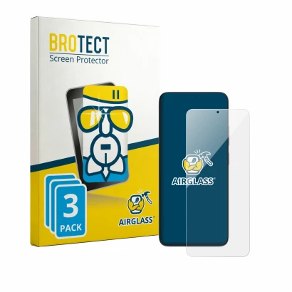 Face avant d’un emballage produit avec le logo de la marque BROTECT. À côté, l’appareil ZTE Blade V80 Max est représenté avec