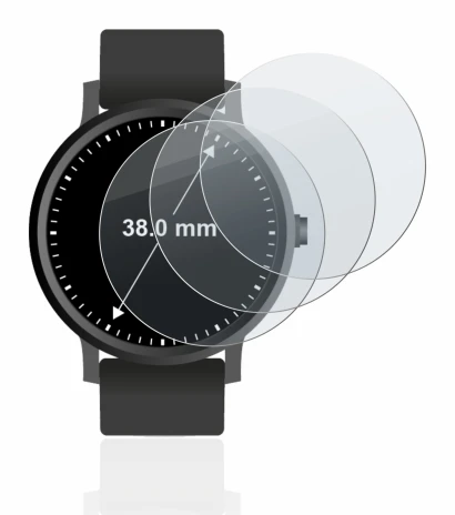 Image de l'appareil Montres (Circulaire, ø: 38 mm) avec une grande variété de protections d'écran.