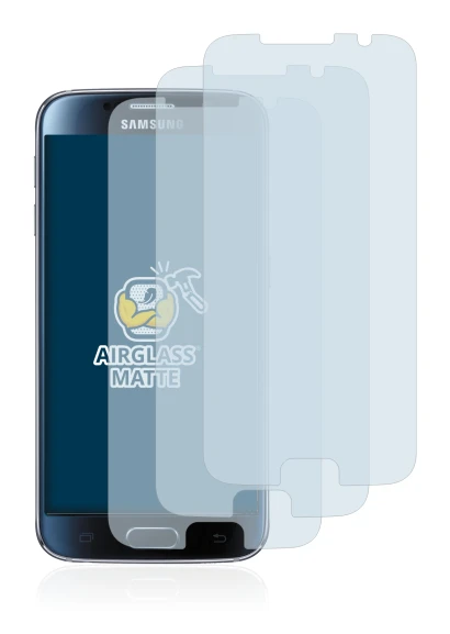 Image de l'appareil Samsung Galaxy S6 avec une grande variété de protections d'écran.