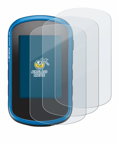 Image de l'appareil Garmin eTrex Touch 35 avec une grande variété de protections d'écran.