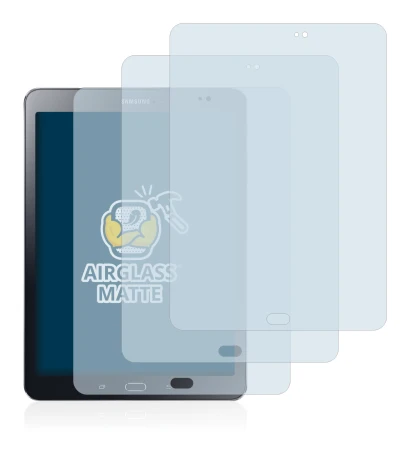 Image de l'appareil Samsung Galaxy Tab S2 9.7 avec une grande variété de protections d'écran.