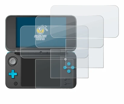 Image de l'appareil New Nintendo 2DS XL avec une grande variété de protections d'écran.