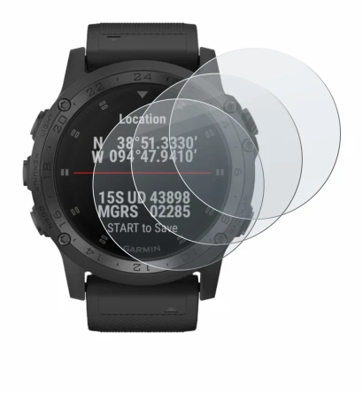 Image de l'appareil Garmin Tactix Charlie avec une grande variété de protections d'écran.