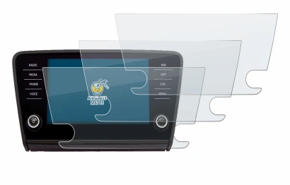 Image de l'appareil Skoda Amundsen Superb 2018 Infotainment System 8" avec une grande variété de protections d'écran.