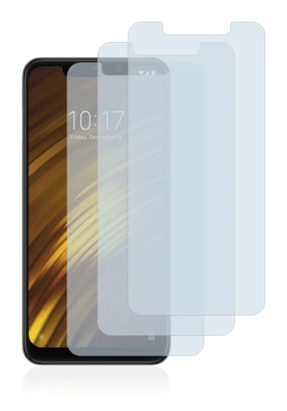 Image de l'appareil Xiaomi Pocophone F1 avec une grande variété de protections d'écran.