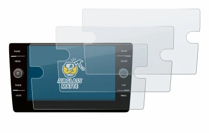 Image de l'appareil Volkswagen Golf 7 2019 Discover Media 8" avec une grande variété de protections d'écran.