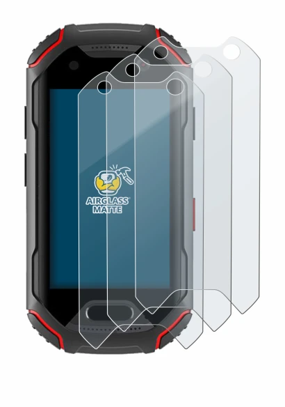 Image de l'appareil Unihertz Atom avec une grande variété de protections d'écran.